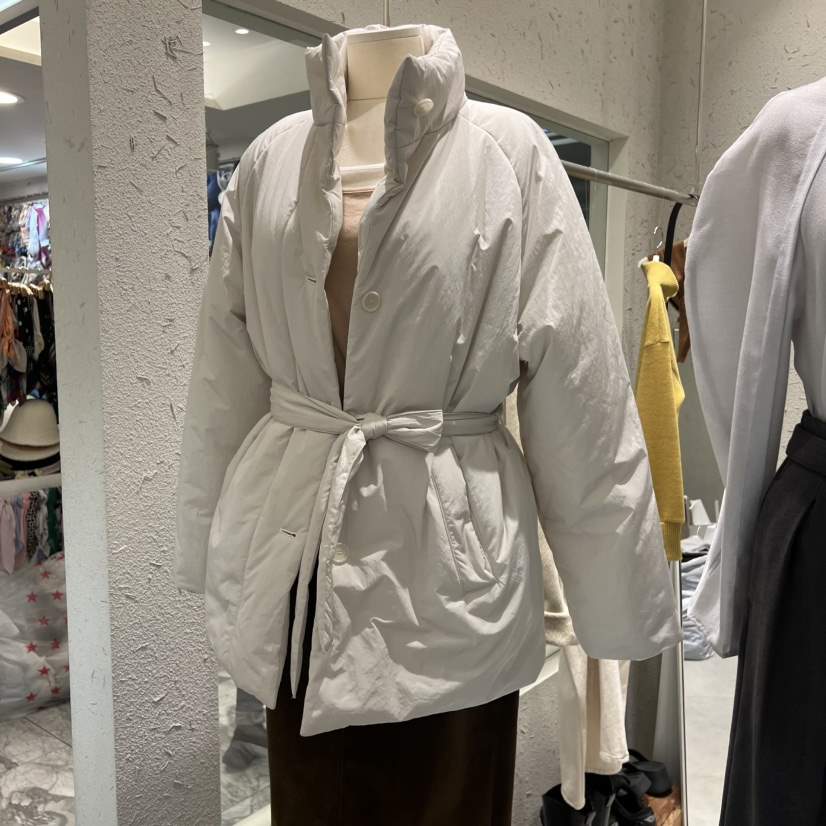 BRONZE韓國直郵㊣女裝新款職業推薦時尚熱賣短款棉服含腰帶BRONZE短款棉服