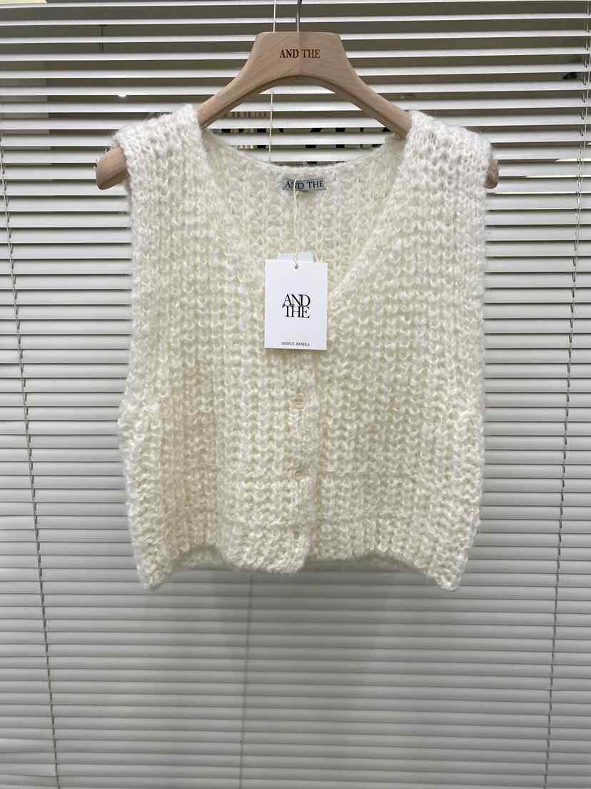 AND THE韓國代購㊣女士新款推薦熱賣真品休閑職業25秋冬馬甲AND THE馬甲