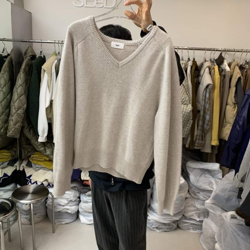 LEESEED-A東大門㊣實拍女士新品休閑25秋冬真品毛衣不含內搭SEeD/LEESEED毛衣