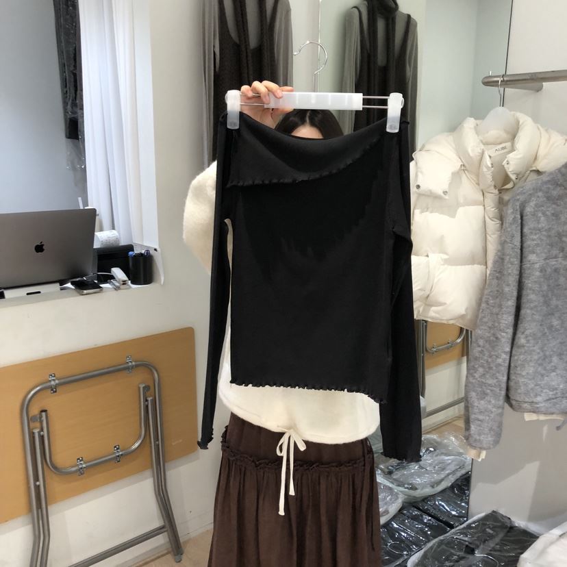 AUBE東大門㊣直郵女士新品人氣職業休閑25秋冬推薦熱賣長袖T恤AUBE長袖T恤