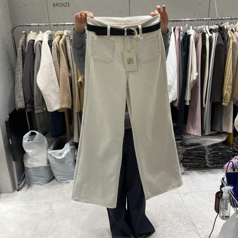BRONZE韓國代購㊣女裝新款真品休閑時尚休閑褲不含腰帶羊毛BRONZE休閑褲