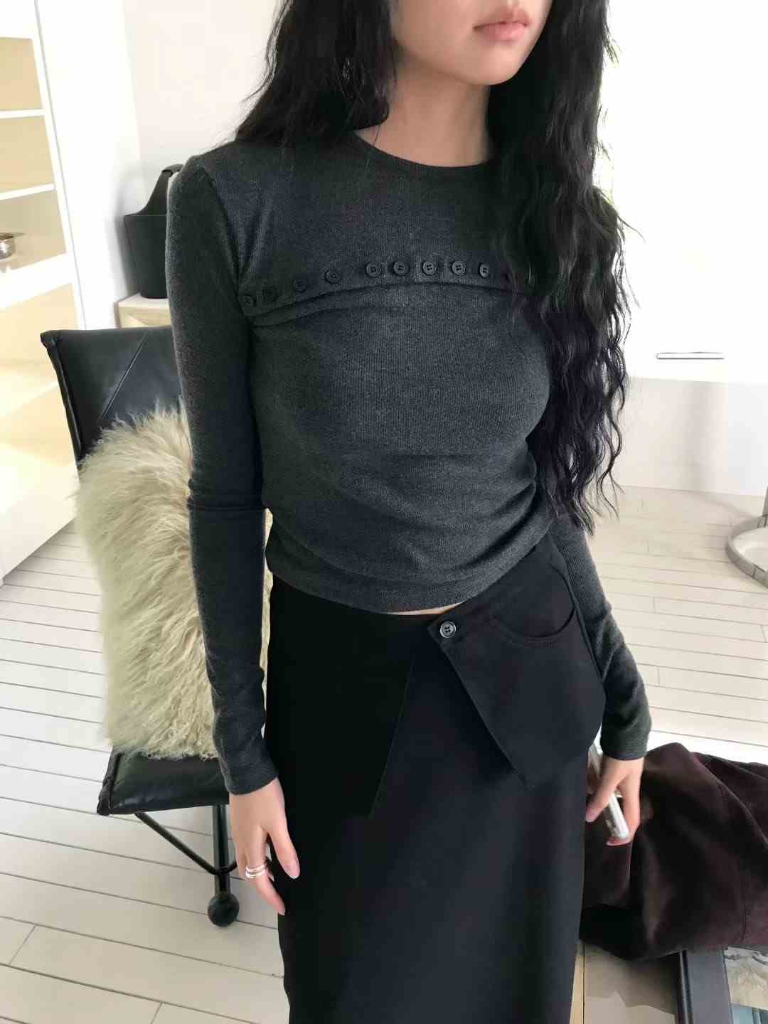 AVANDACE韓國直郵㊣女裝新款時尚休閑真品熱賣人氣25秋冬長袖T恤AVANDACE長袖T恤