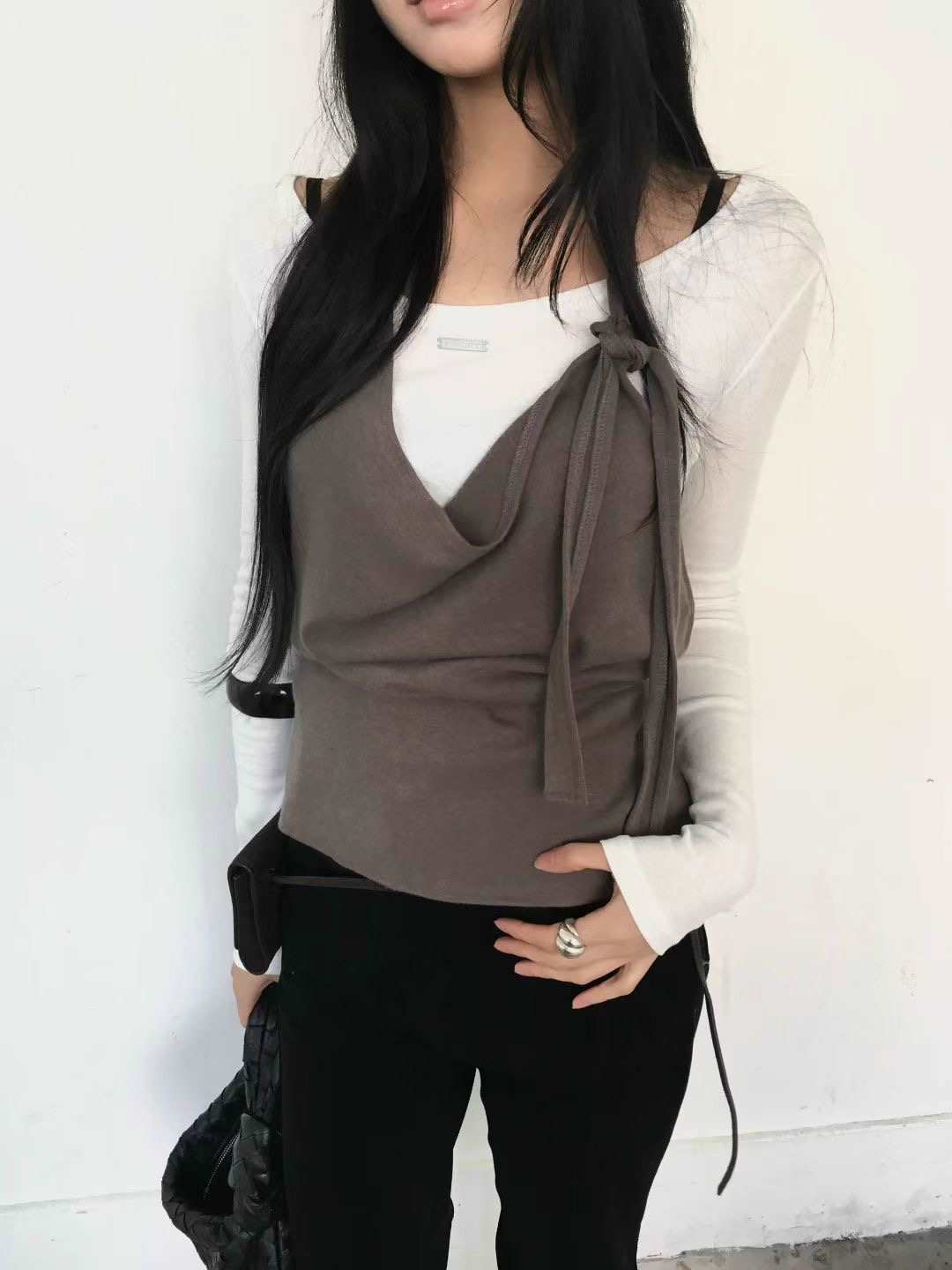 AVANDACE東大門㊣直郵女裝新品推薦25秋冬吊帶背心不含內搭AVANDACE吊帶/背心