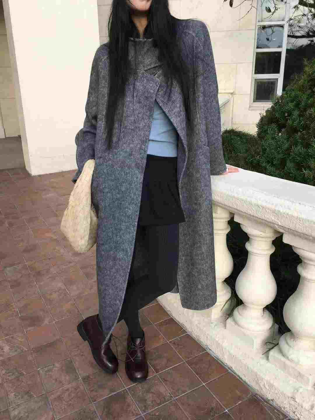 AVANDACE東大門㊣實拍女裝新款時尚人氣推薦職業中長款大衣AVANDACE中長款大衣