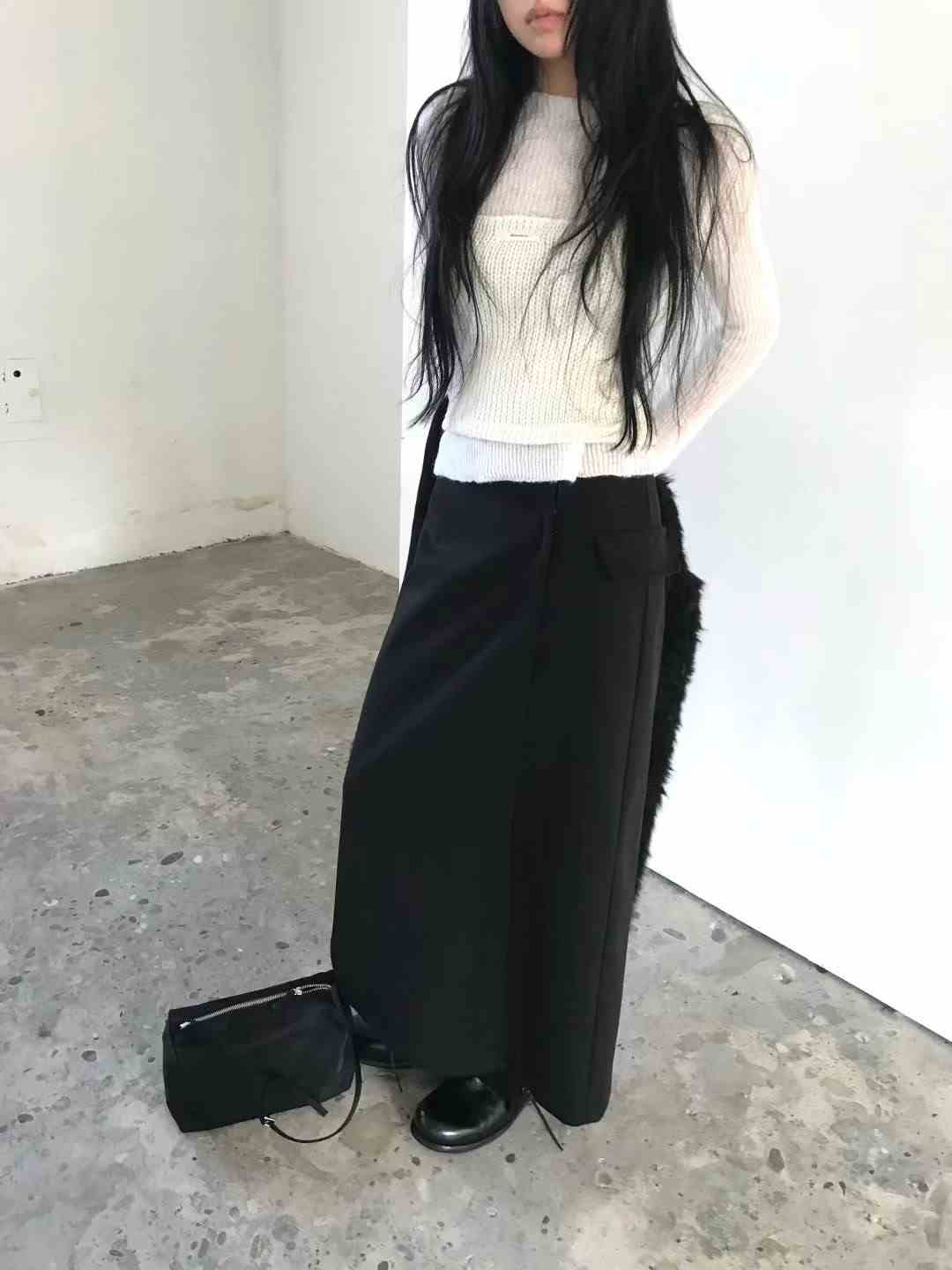 AVANDACE韓國直郵㊣女士新品熱賣時尚人氣25秋冬真品推薦長裙AVANDACE長裙