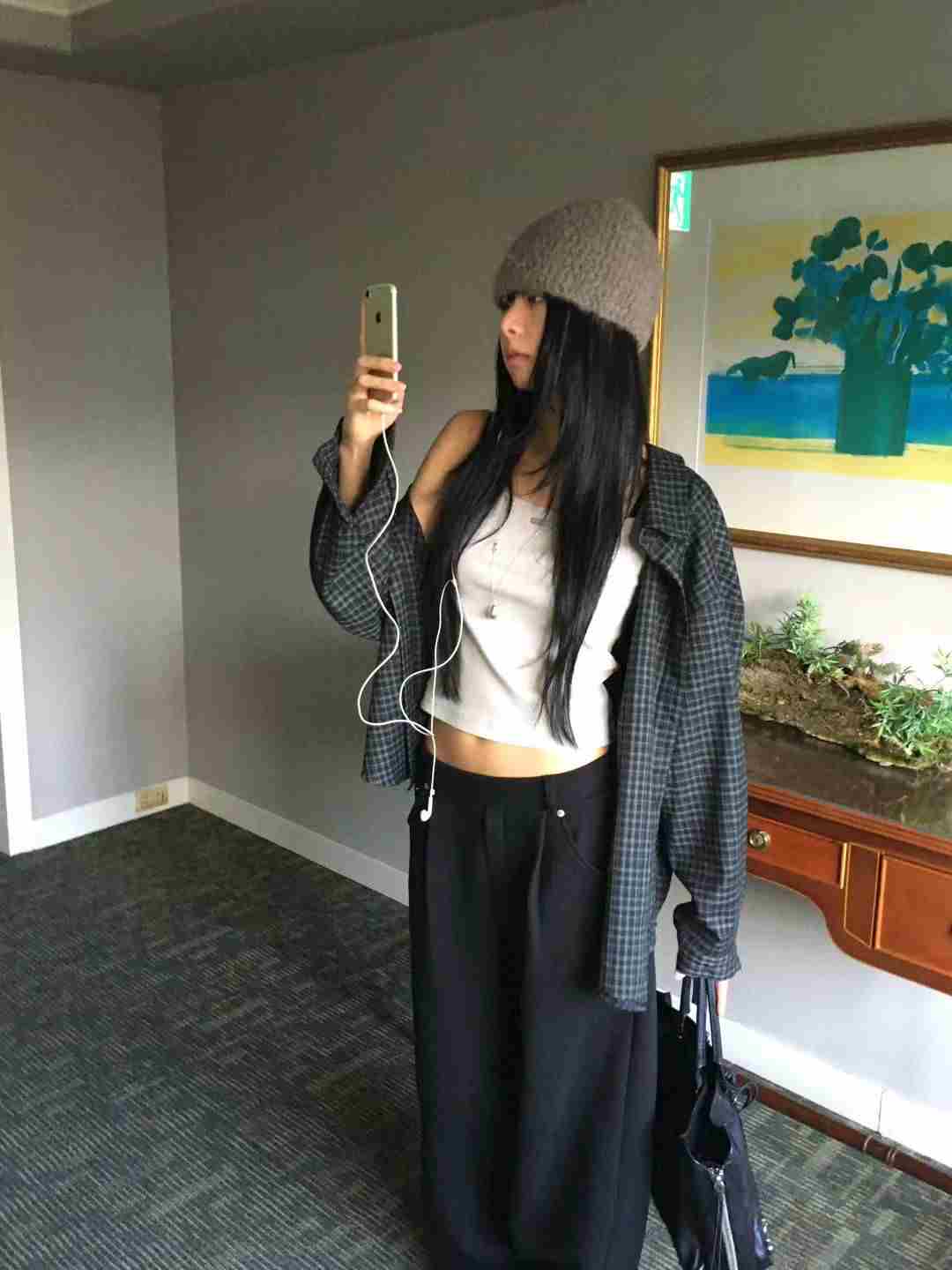 AVANDACE韓國直郵㊣女裝新品職業人氣休閑時尚襯衫蕾絲衫格子AVANDACE襯衫/蕾絲衫