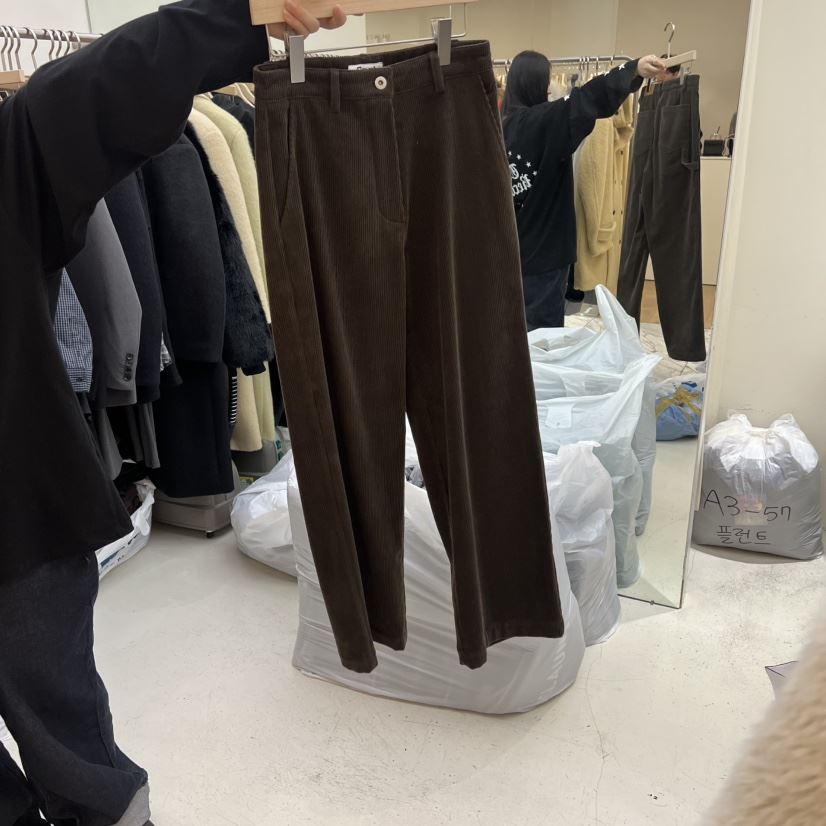 FLAUNT韓國代購㊣女士新品休閑真品推薦職業25秋冬休閑褲燈芯絨FLAUNT休閑褲