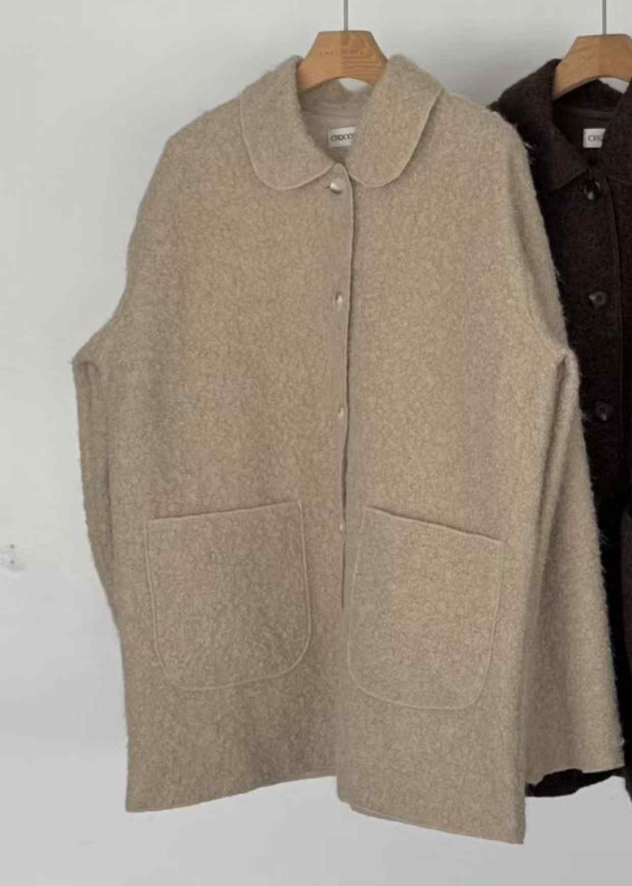 CHOCOLATE-초콜렛-T韓國代購㊣女裝新品職業25秋冬中長款大衣CHOCOLATE中長款大衣