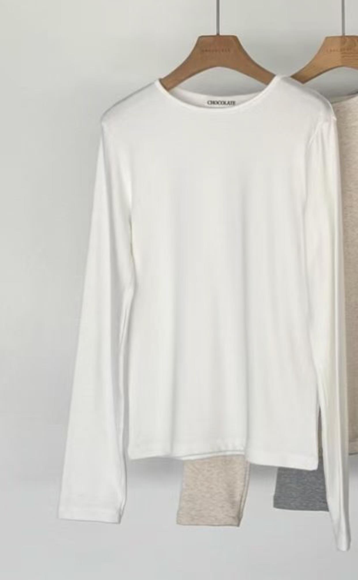 CHOCOLATE-초콜렛-T東大門㊣直郵女裝新款真品時尚長袖T恤CHOCOLATE長袖T恤