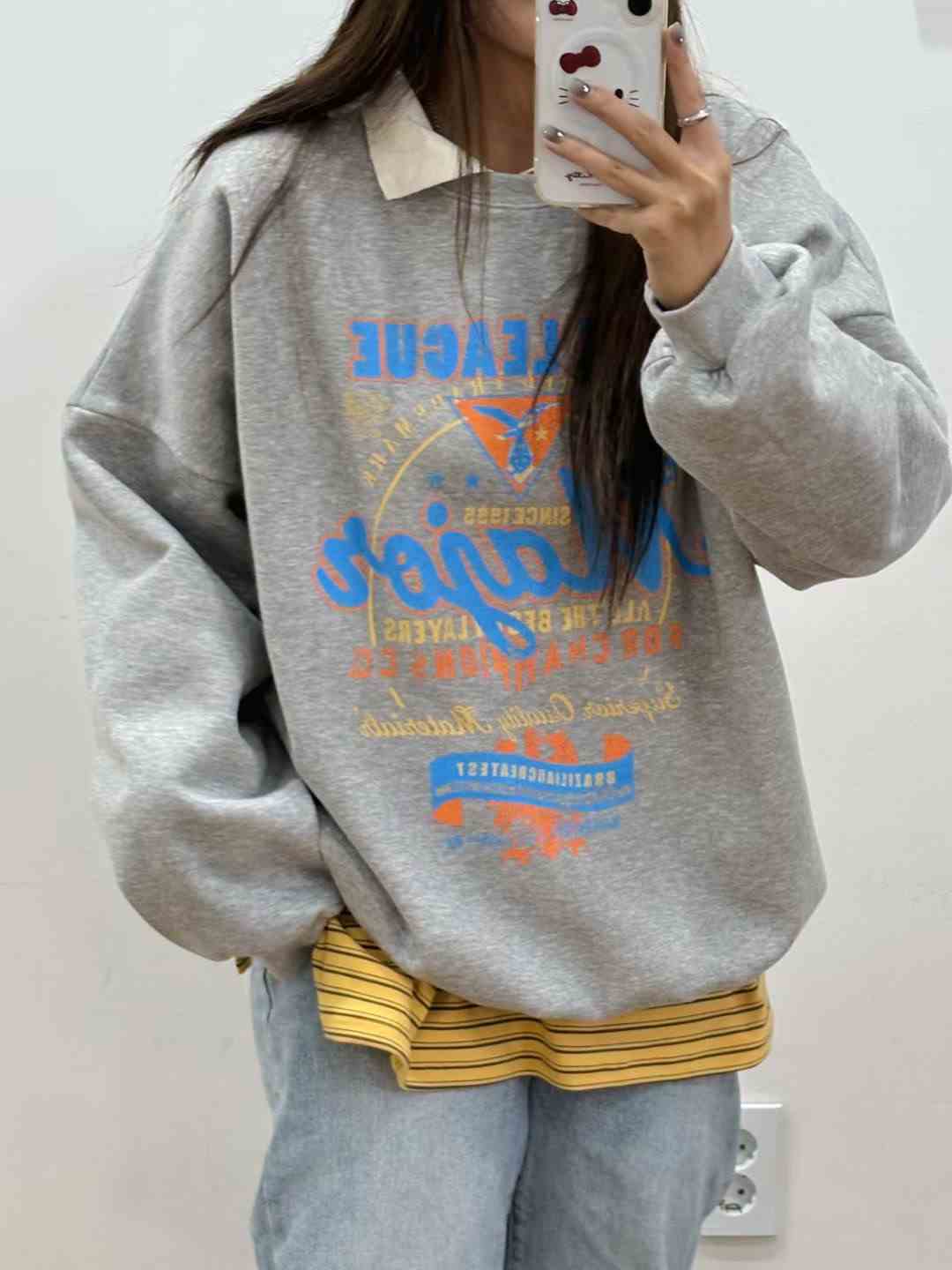 끌 벅지韓國代購㊣女裝新款休閑推薦人氣真品熱賣職業衛衣Pull Buck衛衣