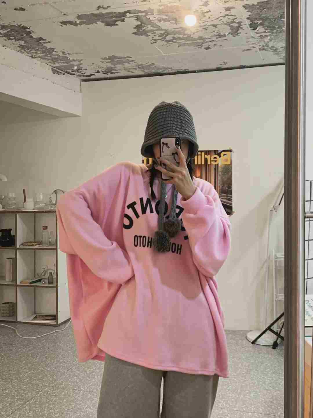 끌 벅지韓國直郵㊣女裝新品時尚25秋冬休閑職業人氣推薦衛衣Pull Buck衛衣