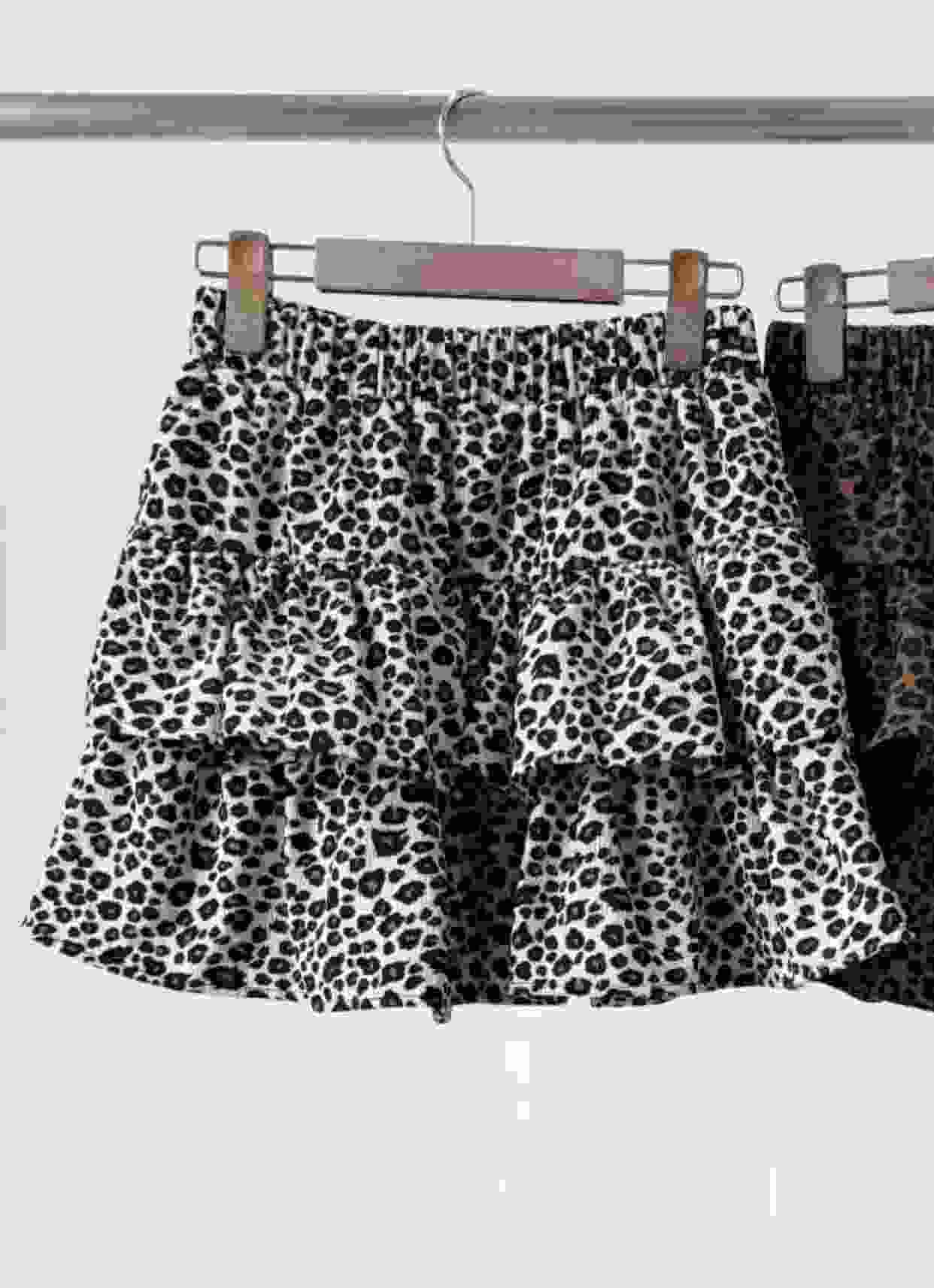 QUEENS MADE東大門㊣代購女裝新品人氣熱賣真品25秋冬短裙豹紋QUEENS MADE短裙