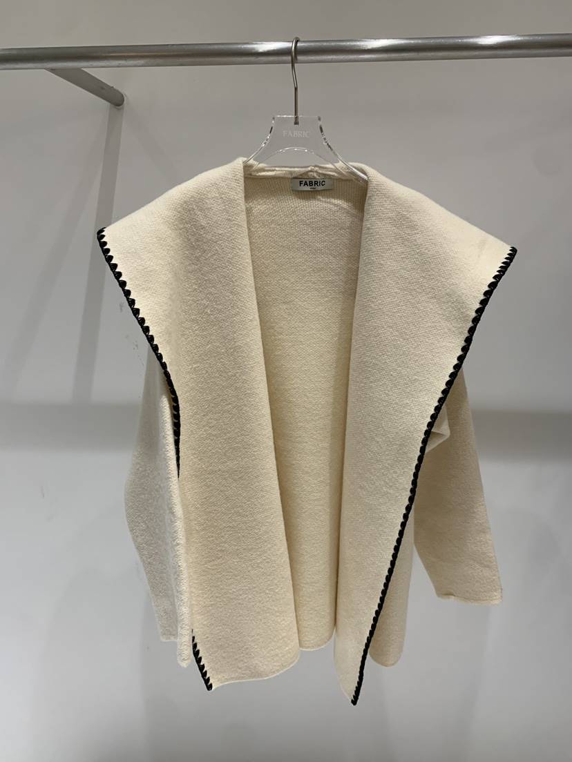 FABRIC韓國代購㊣女士新款休閑25秋冬職業時尚推薦針織衫刺繡FABRIC針織衫