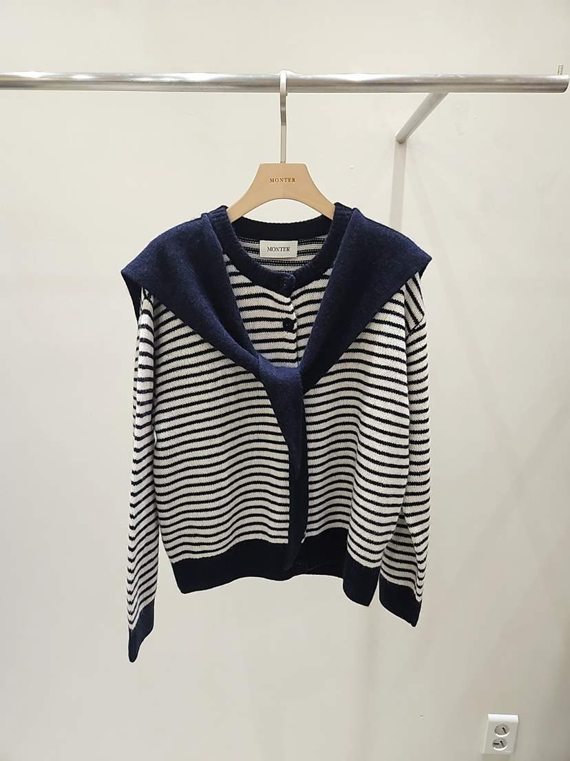 MONTER東大門㊣代購女裝新款推薦熱賣職業25秋冬針織衫圍巾開衫MONTER針織衫