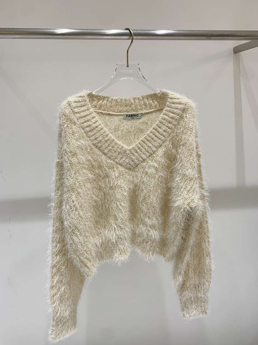 FABRIC韓國直郵㊣女士新品推薦時尚真品25秋冬人氣針織衫V領FABRIC針織衫