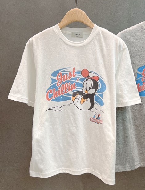 GLAD SOME東大門㊣直郵女裝新款職業25秋冬推薦時尚休閑T恤鵝GLAD SOMET恤