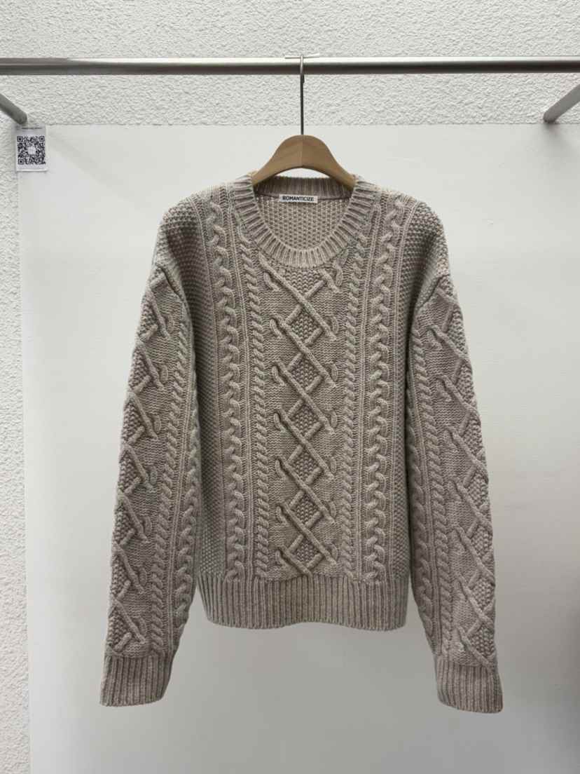 ROMANTICIZE東大門㊣直郵女士新款時尚職業毛衣麻花針織亞麻ROMANTICIZE毛衣