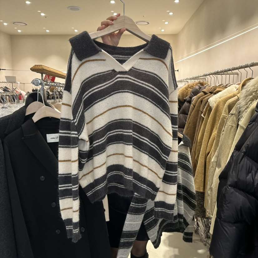 CREME BRULEE韓國代購㊣女裝新款熱賣休閑職業真品時尚針織衫CREME BRULEE/DH針織衫