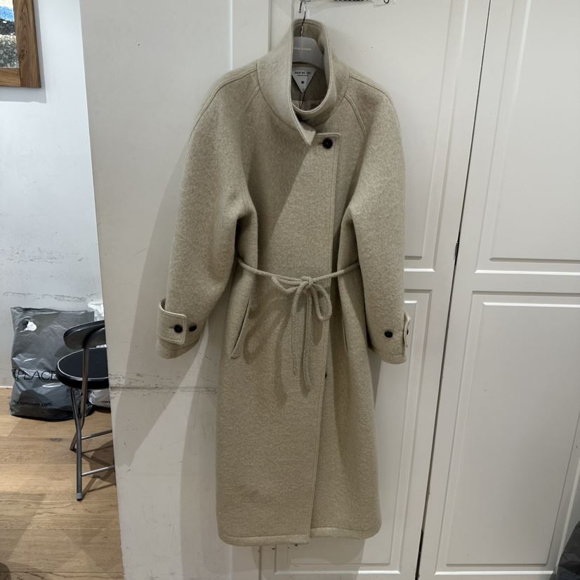 WE ARE/WELOVER韓國直郵㊣女士新款熱賣中長款大衣含腰繩SHOP_WE ARE中長款大衣