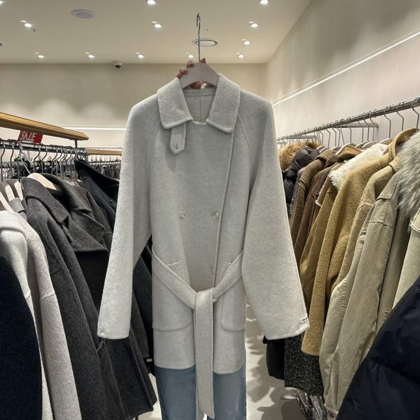 CREME BRULEE韓國直郵㊣女裝新款25秋冬真品休閑中長款大衣CREME BRULEE/DH中長款大衣