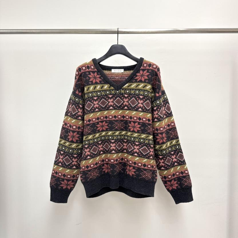 RIVER東大門㊣實拍女裝新款25秋冬休閑推薦職業熱賣毛衣復古WATER/RIVER毛衣