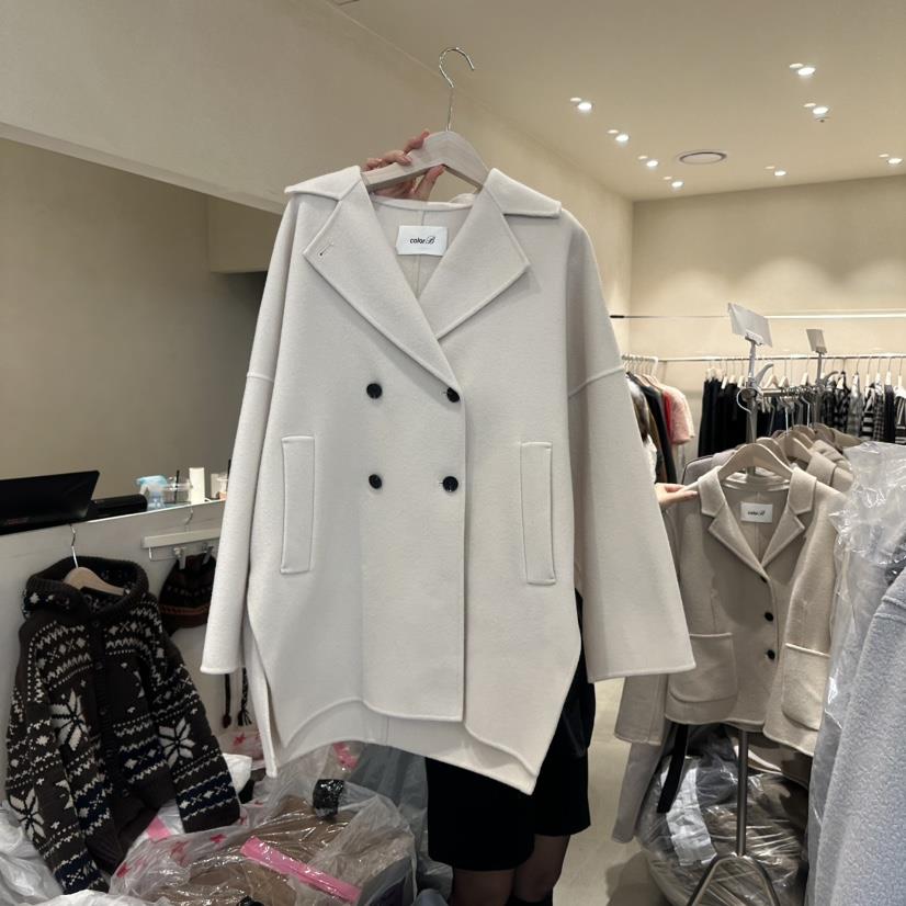 CREME BRULEE韓國直郵㊣女裝新品真品熱賣人氣時尚中長款大衣CREME BRULEE/DH中長款大衣