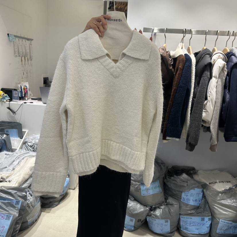RICH SISTER東大門㊣代購女裝新款職業時尚人氣針織衫假兩件RICH SISTER針織衫