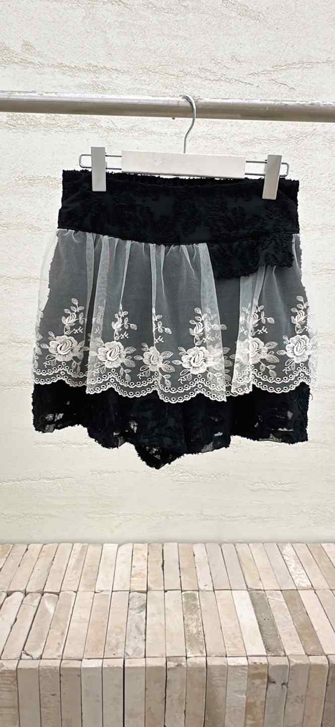 YARD東大門㊣代購女士新品熱賣職業推薦人氣短褲口袋刺繡雪紡YARD短褲