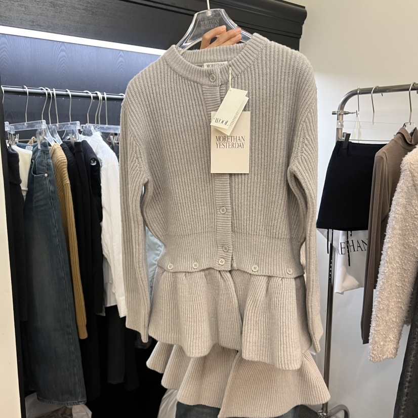 MORE THAN YESTERDAY/LOVE YOU SO MUCH韓國代購㊣女裝新款25秋冬針織衫LYSM/MORE THAN YESTERDAY針織衫