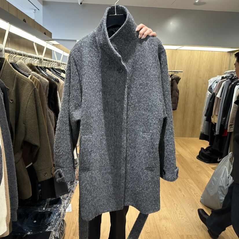 LEFANCY東大門㊣實拍女士新品推薦人氣時尚中長款大衣羊駝毛LEFANCY中長款大衣
