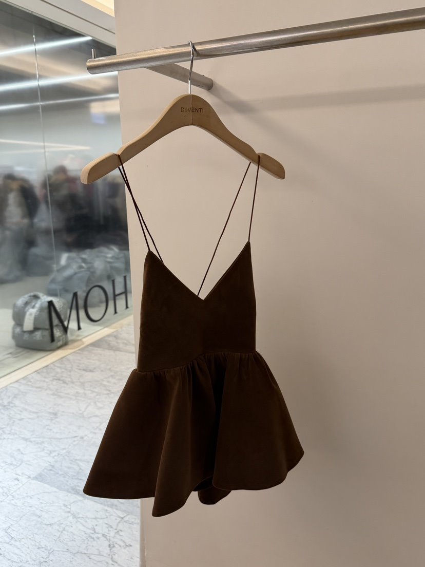 DE VENTI東大門㊣直郵女裝新品真品時尚25秋冬職業連衣裙麂皮DE VENTI連衣裙