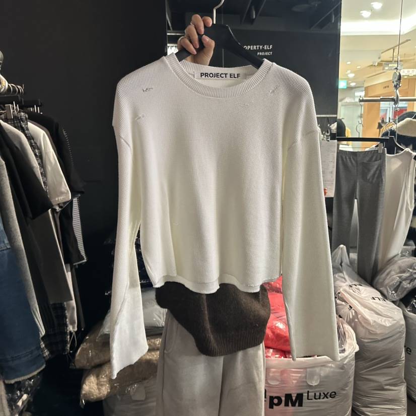 ELF-L韓國代購㊣女裝新品人氣休閑熱賣時尚真品25秋冬長袖T恤PROJECT ELF/ELF-L長袖T恤