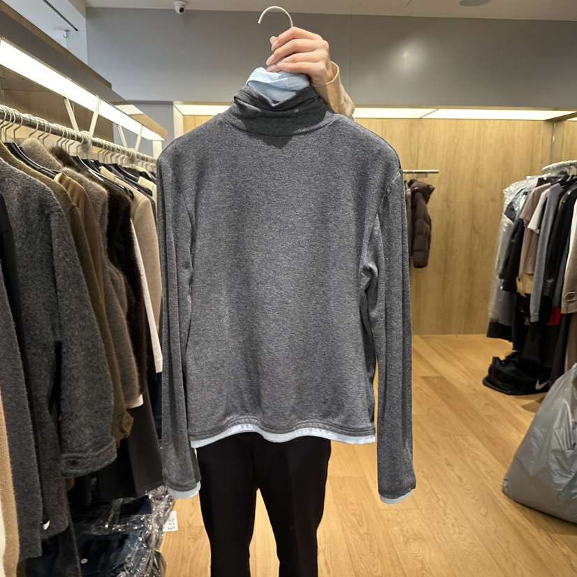 LEFANCY東大門㊣直郵女裝新品休閑職業真品25秋冬長袖T恤假兩件LEFANCY長袖T恤