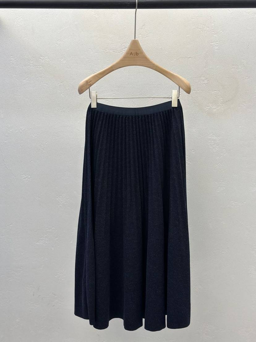 AUTUMN BEIGE-Q東大門㊣實拍女裝新品25秋冬半身裙中短裙褶裥A.b/AUTUMN BEIGE半身裙/中短裙