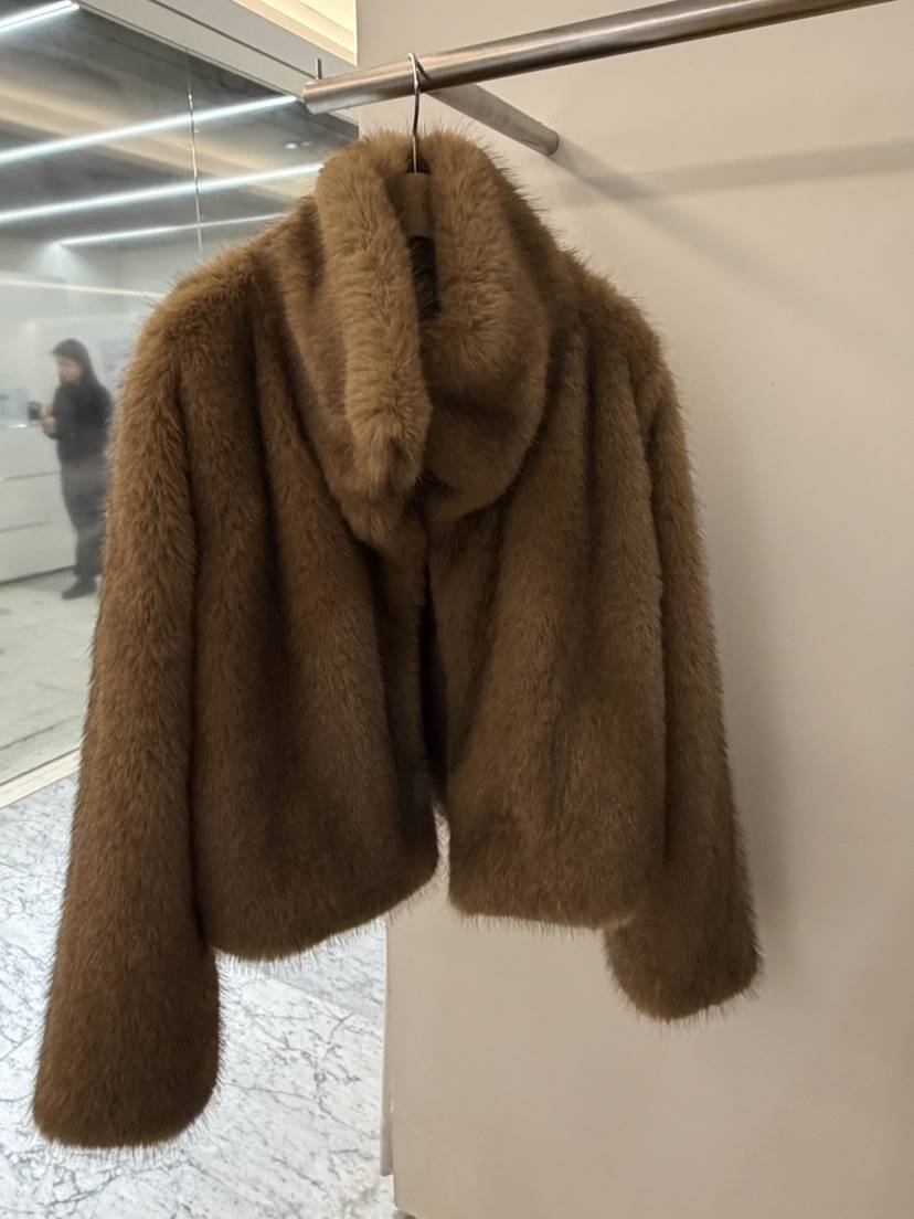 DE VENTI韓國直郵㊣女士新品真品時尚熱賣職業短款大衣狐貍DE VENTI短款大衣