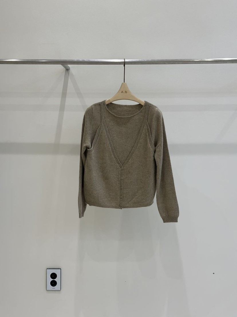 AUTUMN BEIGE-Q東大門㊣直郵女裝新品25秋冬人氣毛衣雙面A.b/AUTUMN BEIGE毛衣