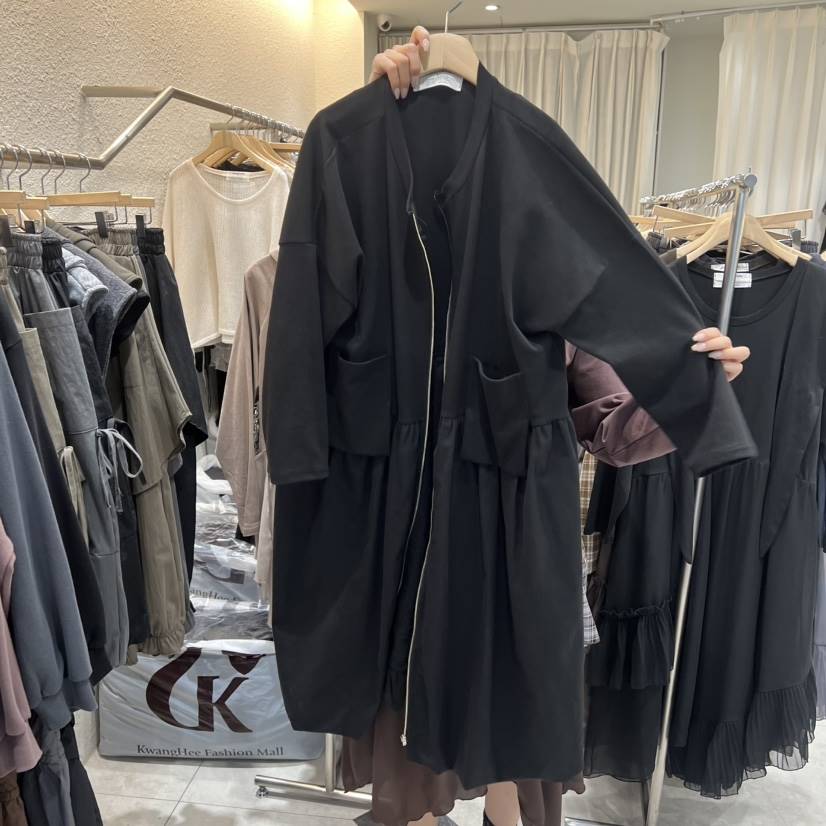 COKKIRI韓國代購㊣女士新款職業真品推薦休閑人氣連衣裙拉鏈COKKIRI連衣裙