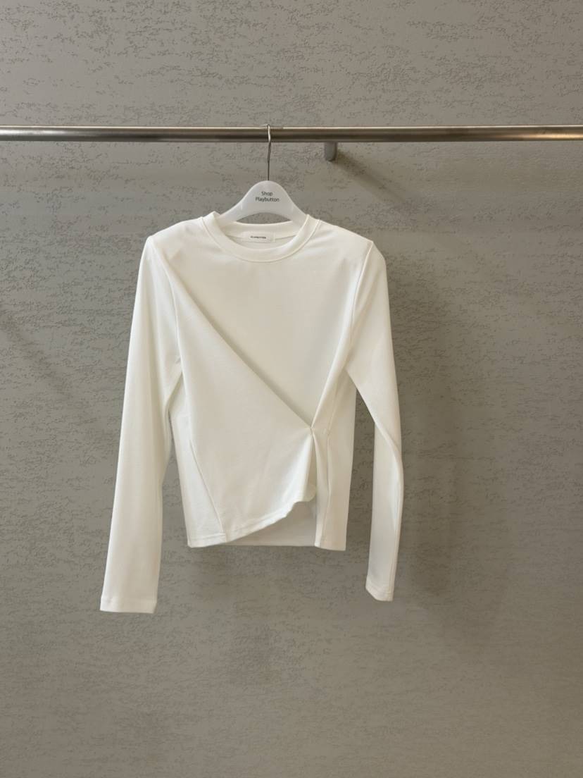 PLAYBUTTON-P韓國直郵㊣女裝新款真品時尚推薦職業長袖T恤PLAYBUTTON長袖T恤