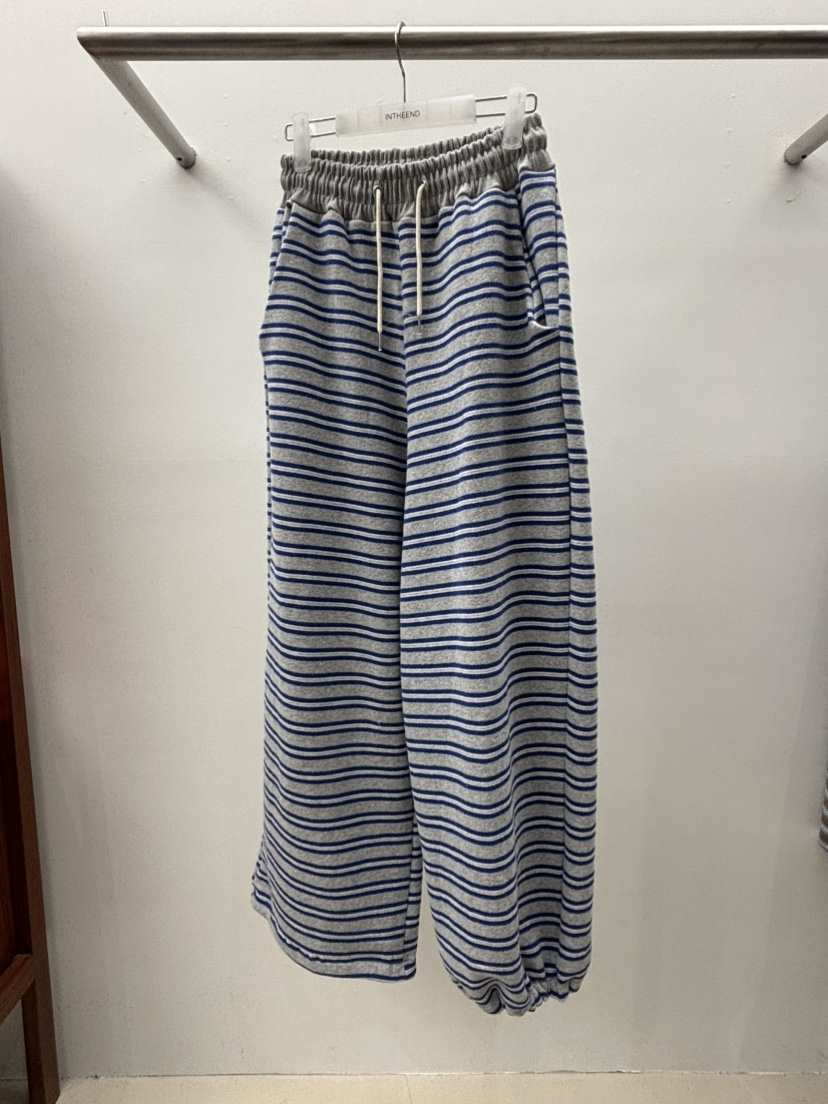 INTHEEND東大門㊣代購女裝新款推薦25秋冬時尚真品休閑褲條紋INTHEEND休閑褲