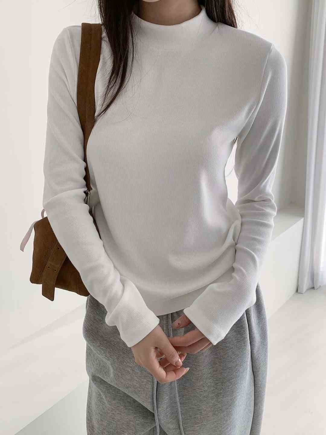 CHEEMI韓國代購㊣女士新品休閑人氣熱賣職業推薦25秋冬長袖T恤CHEEMI長袖T恤