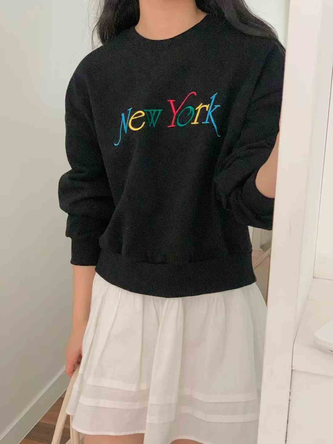 OBE東大門㊣實拍女裝新品推薦時尚休閑真品25秋冬熱賣職業衛衣OBE衛衣