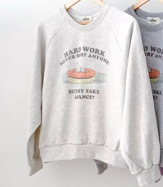 OBE韓國代購㊣女士新品25秋冬推薦休閑人氣熱賣時尚真品衛衣OBE衛衣