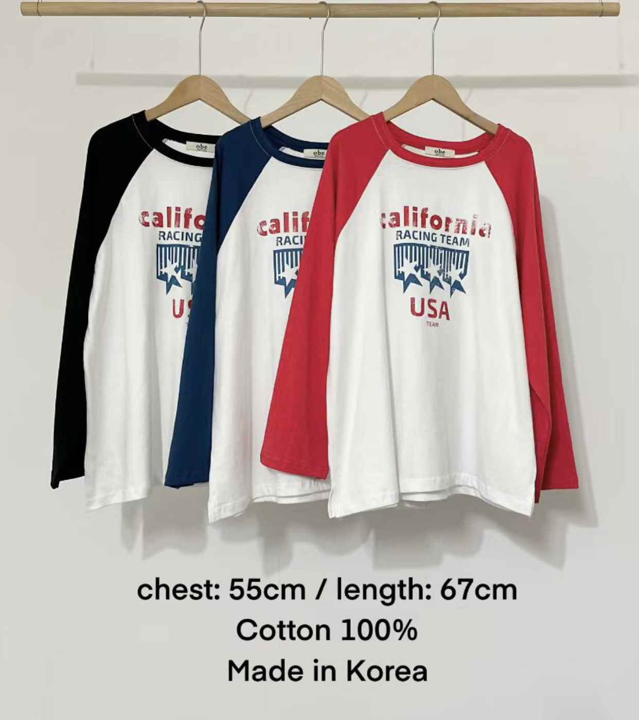 OBE東大門㊣實拍女裝新款熱賣休閑職業真品人氣時尚長袖T恤OBE長袖T恤