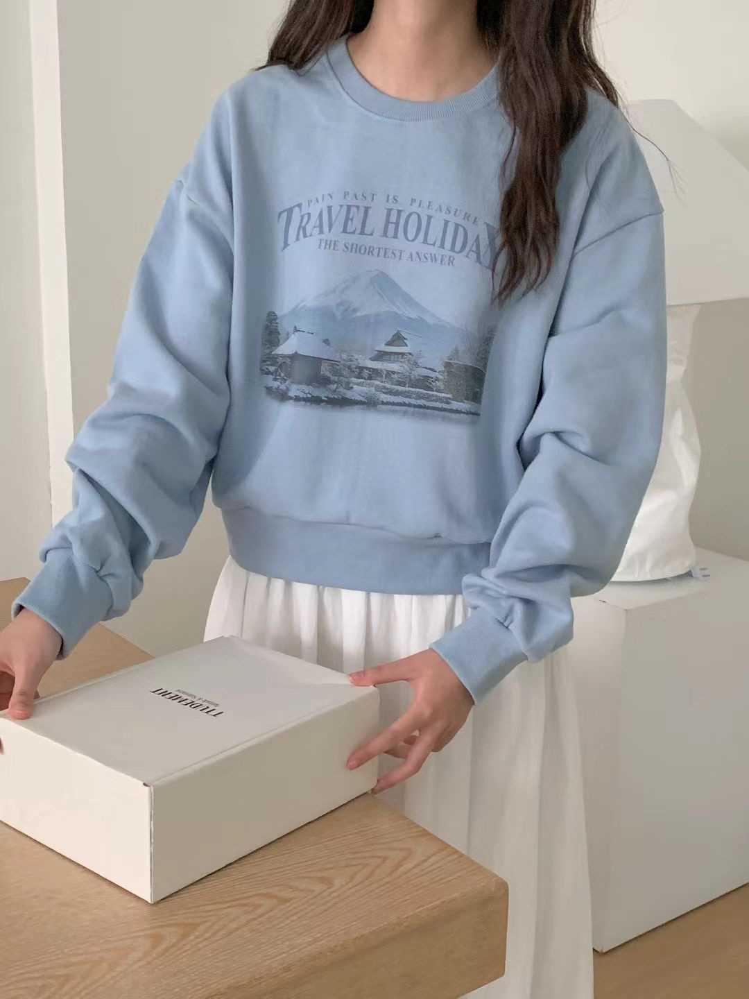 OBE東大門㊣代購女裝新款熱賣真品推薦人氣職業25秋冬時尚衛衣OBE衛衣