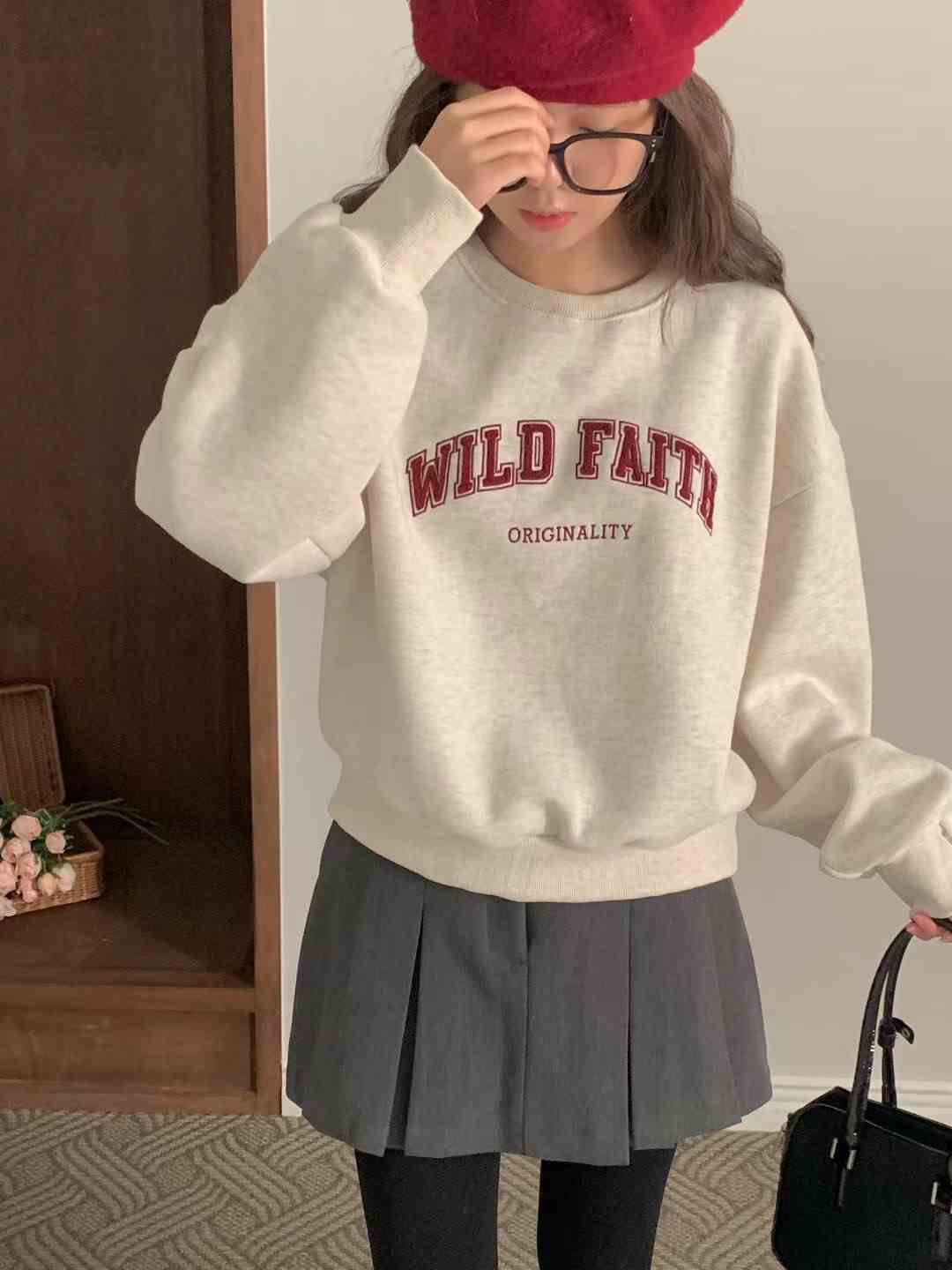 OBE韓國代購㊣女裝新品休閑真品時尚25秋冬熱賣人氣職業衛衣OBE衛衣