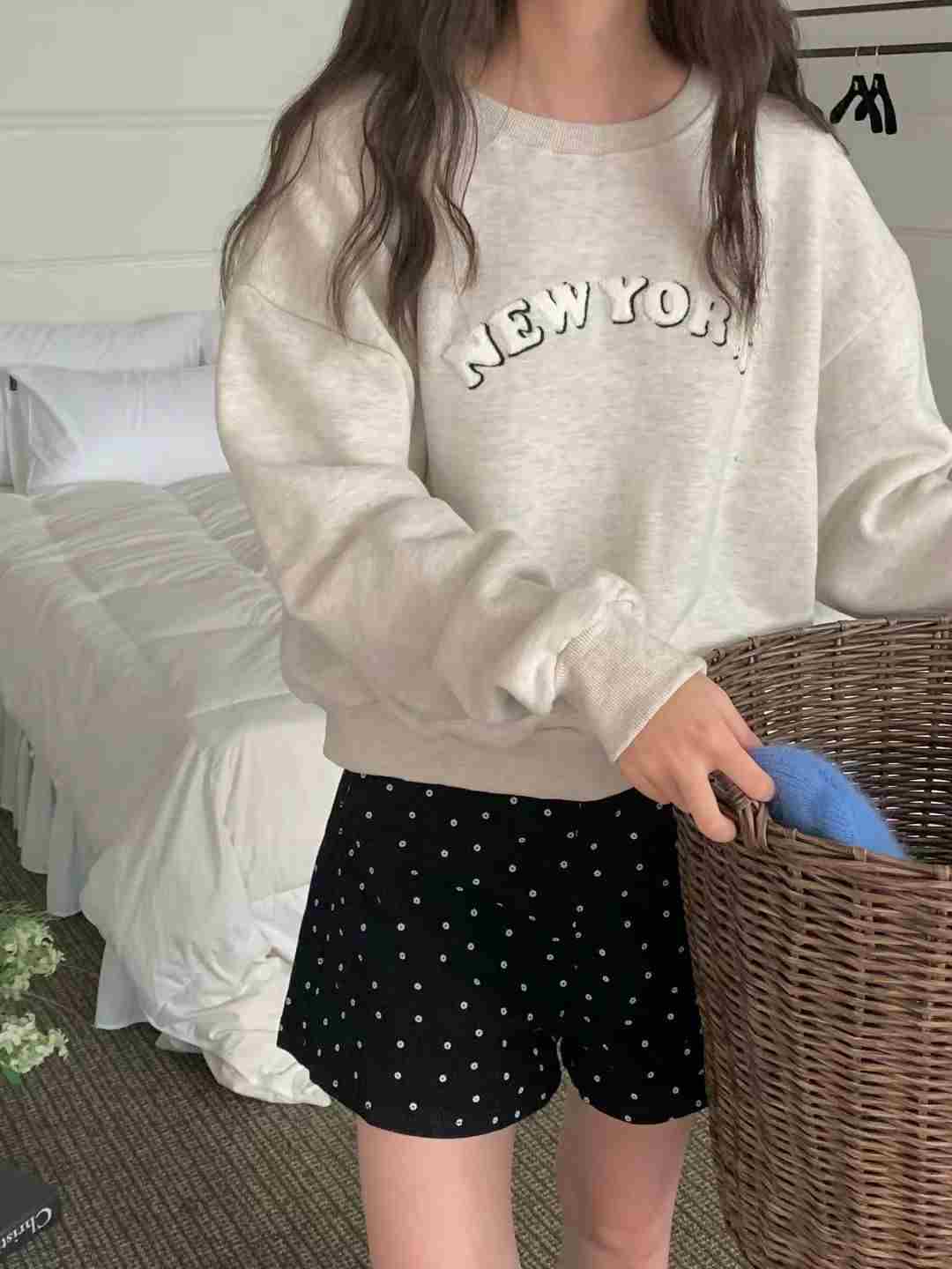 OBE東大門㊣實拍女裝新款人氣推薦熱賣職業時尚休閑25秋冬衛衣OBE衛衣