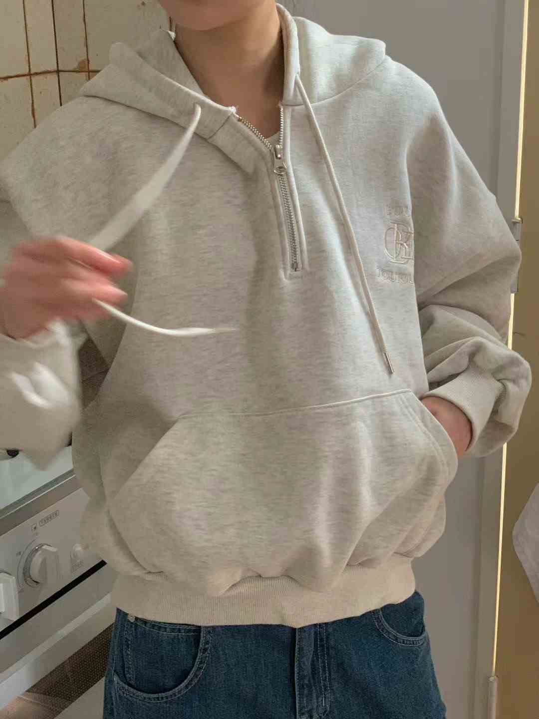 OBE東大門㊣直郵女士新款人氣時尚休閑25秋冬推薦職業熱賣衛衣OBE衛衣