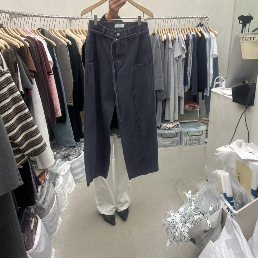 MURR東大門㊣代購女裝新品真品職業25秋冬推薦人氣休閑牛仔褲MURR牛仔褲
