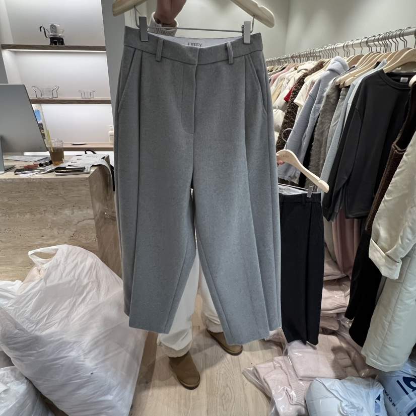 LIFFEY韓國直郵㊣女裝新款職業人氣25秋冬時尚休閑褲闊腿褲LIFFEY休閑褲