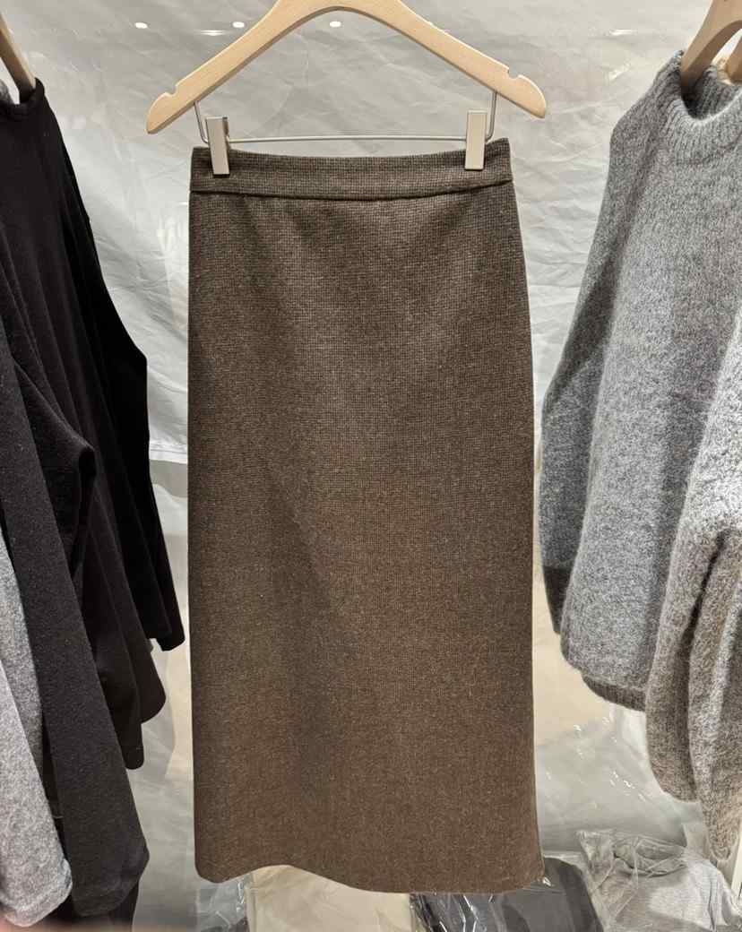 MONIQUE韓國直郵㊣女士新款職業真品25秋冬時尚半身裙中短裙MONIQUE半身裙/中短裙